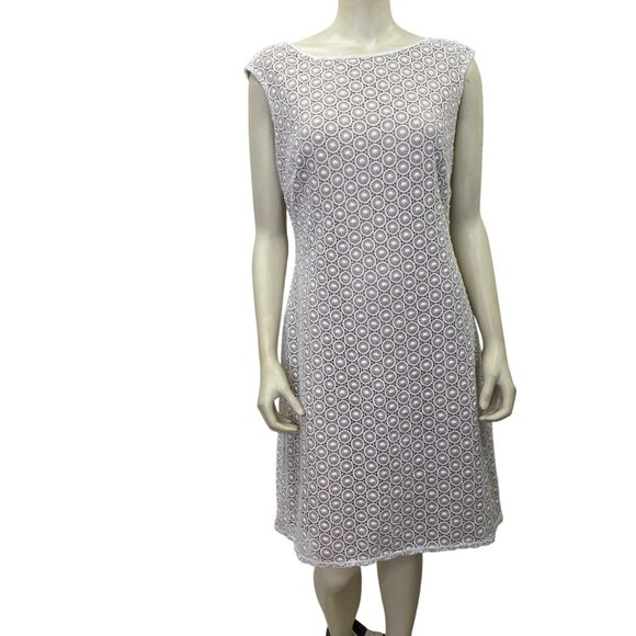 Jessica Howard Cream Lace Sleeveless Dress Size 12‎ - Picture 3 of 6